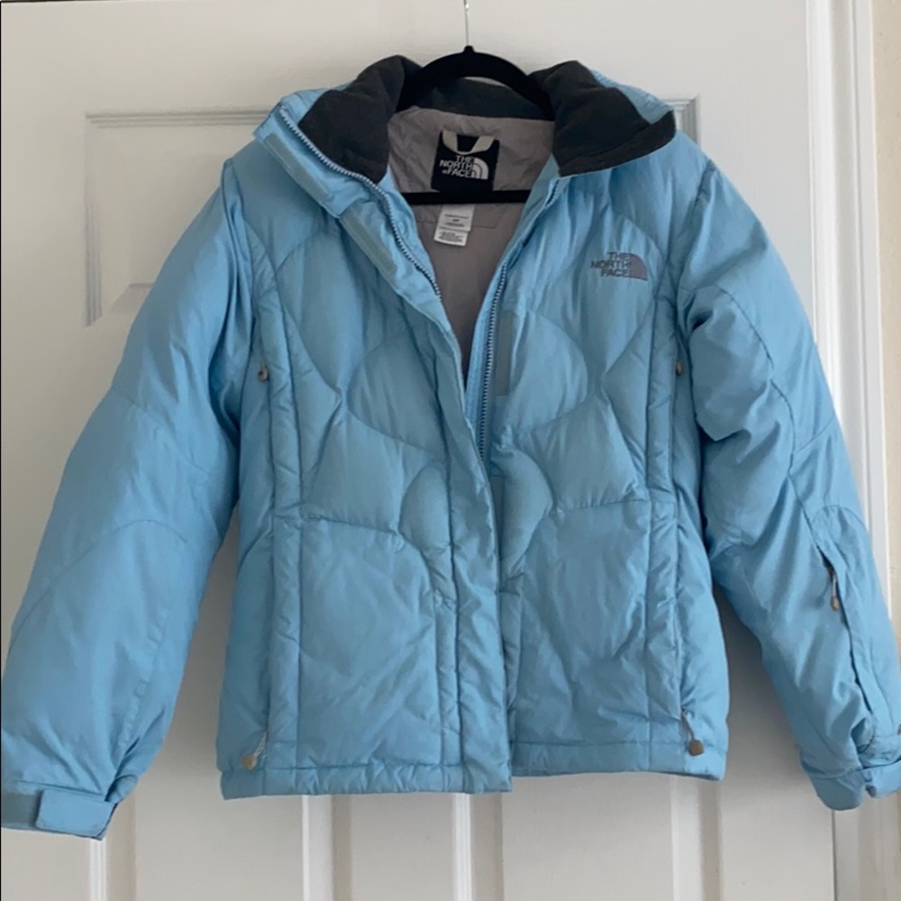 Blue North Face puffer ski snow board jacket